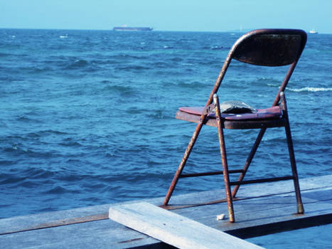 Solitary Blue Chair