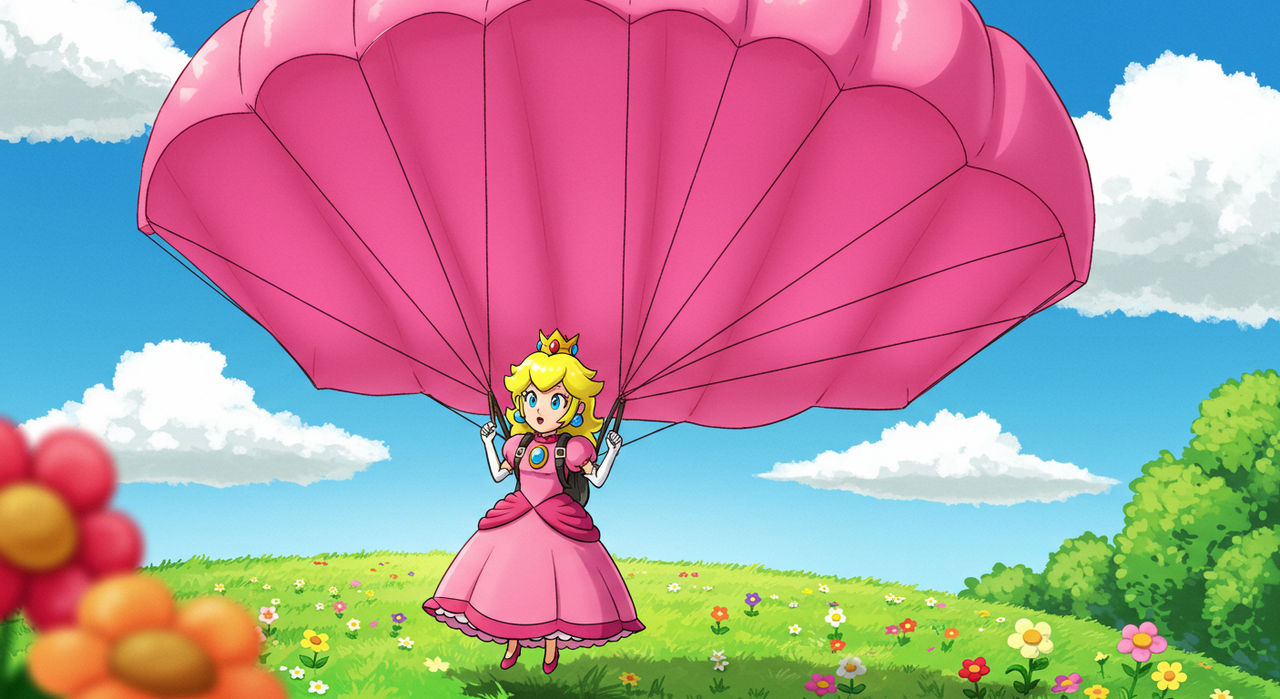 princess peach parachute dress Peaches PATHETIC Float | Toglabs alt. version cause why not