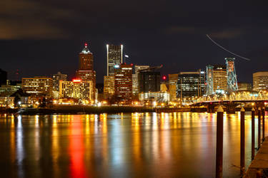 night time in portland oregon