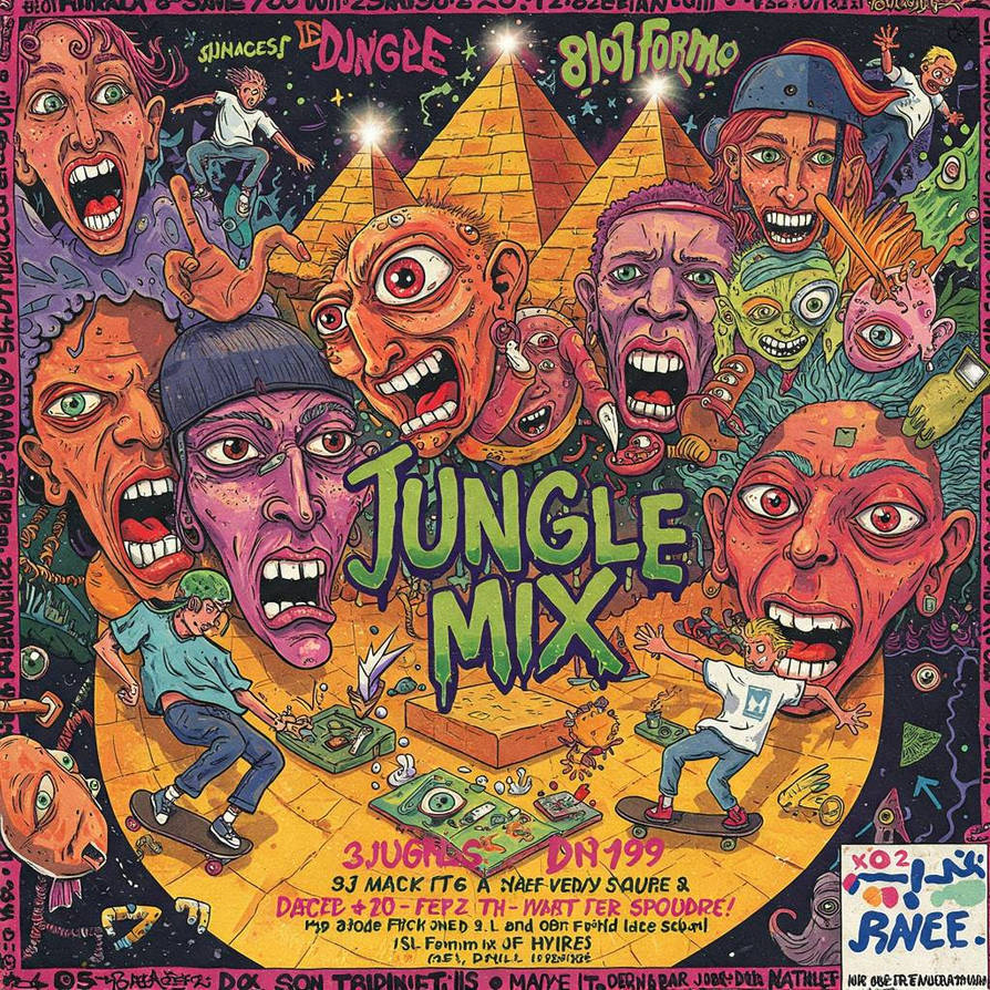 Jungle Mix UK Rave Poster 1990s-2000s (808Forum) by 808Forum on DeviantArt