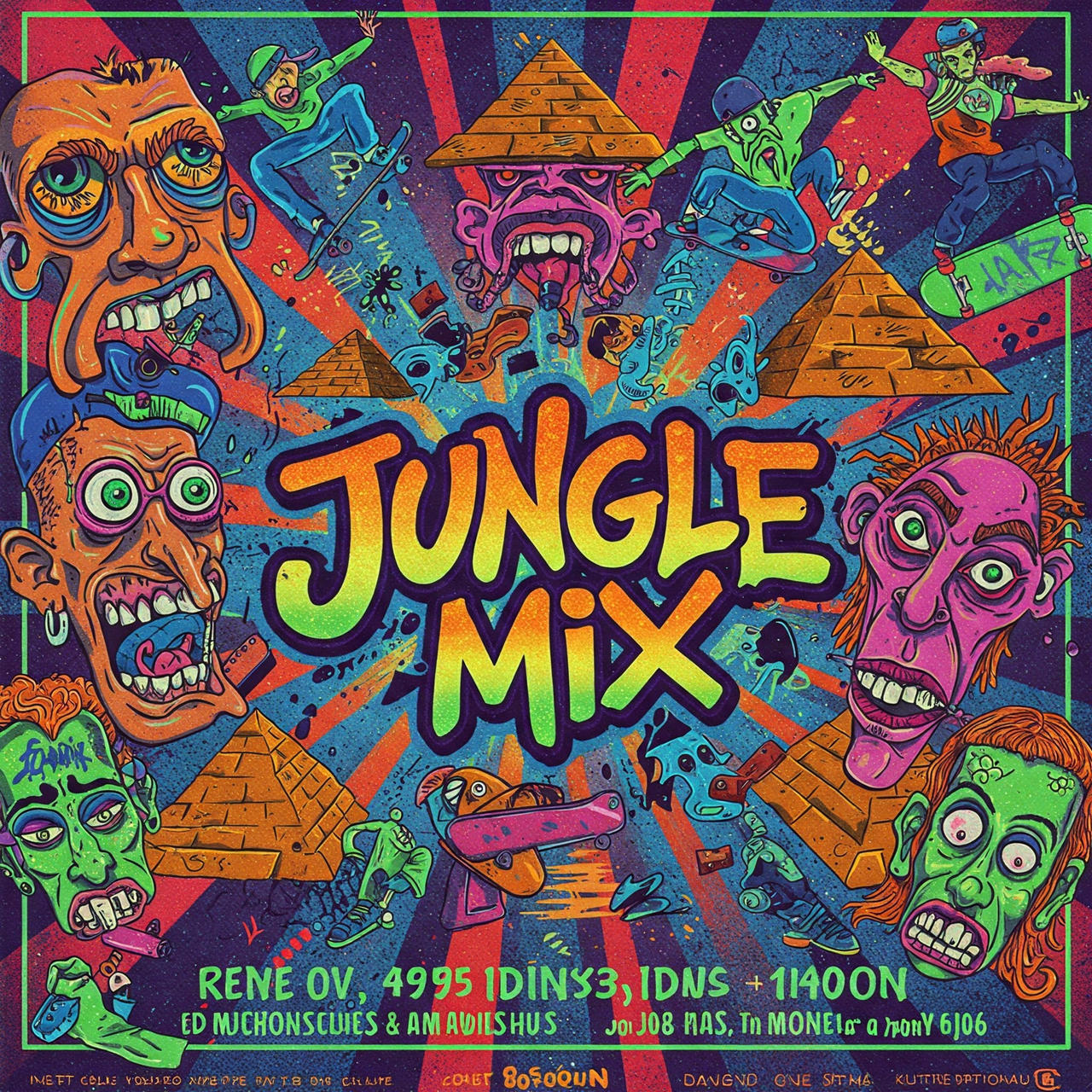 Jungle Raver Jungle Mix UK Rave Poster 1990s-2000s (808Forum) by 808Forum on DeviantArt
