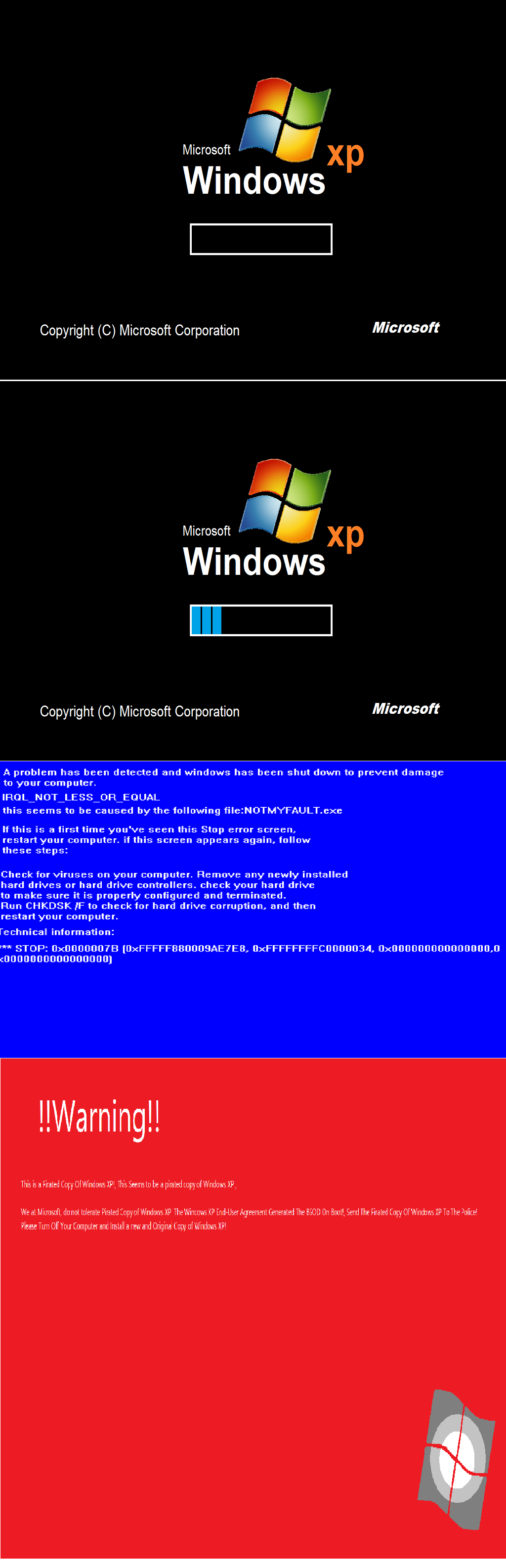 Scenes of Windows XP Anti-Piracy Screen by WindowsXPGamer2001ft on ...