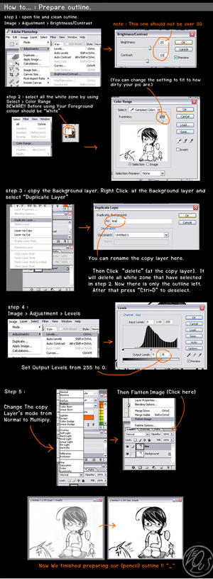 How to: Prepare pencil outline