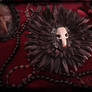 Gothic Rat Skull Flower Hair Clip Brooch