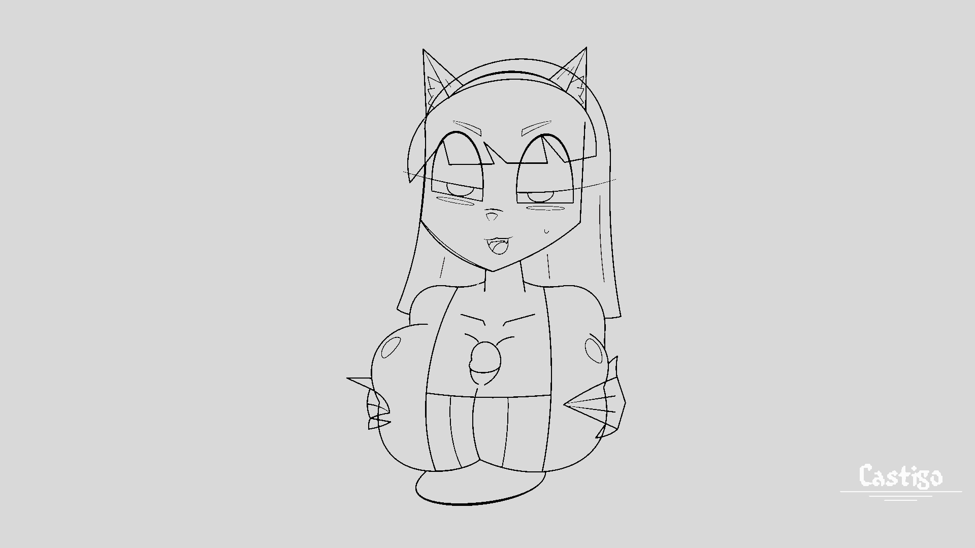 Sketch Kitty NSFW (Gif) by ElKingDeDiamantes on DeviantArt