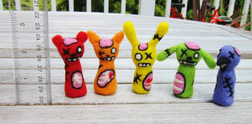 Needle Felted Zombie Animals