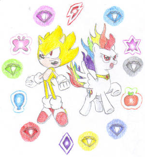 Chaotic Harmony:Super Sonic and Super Rainbow Dash
