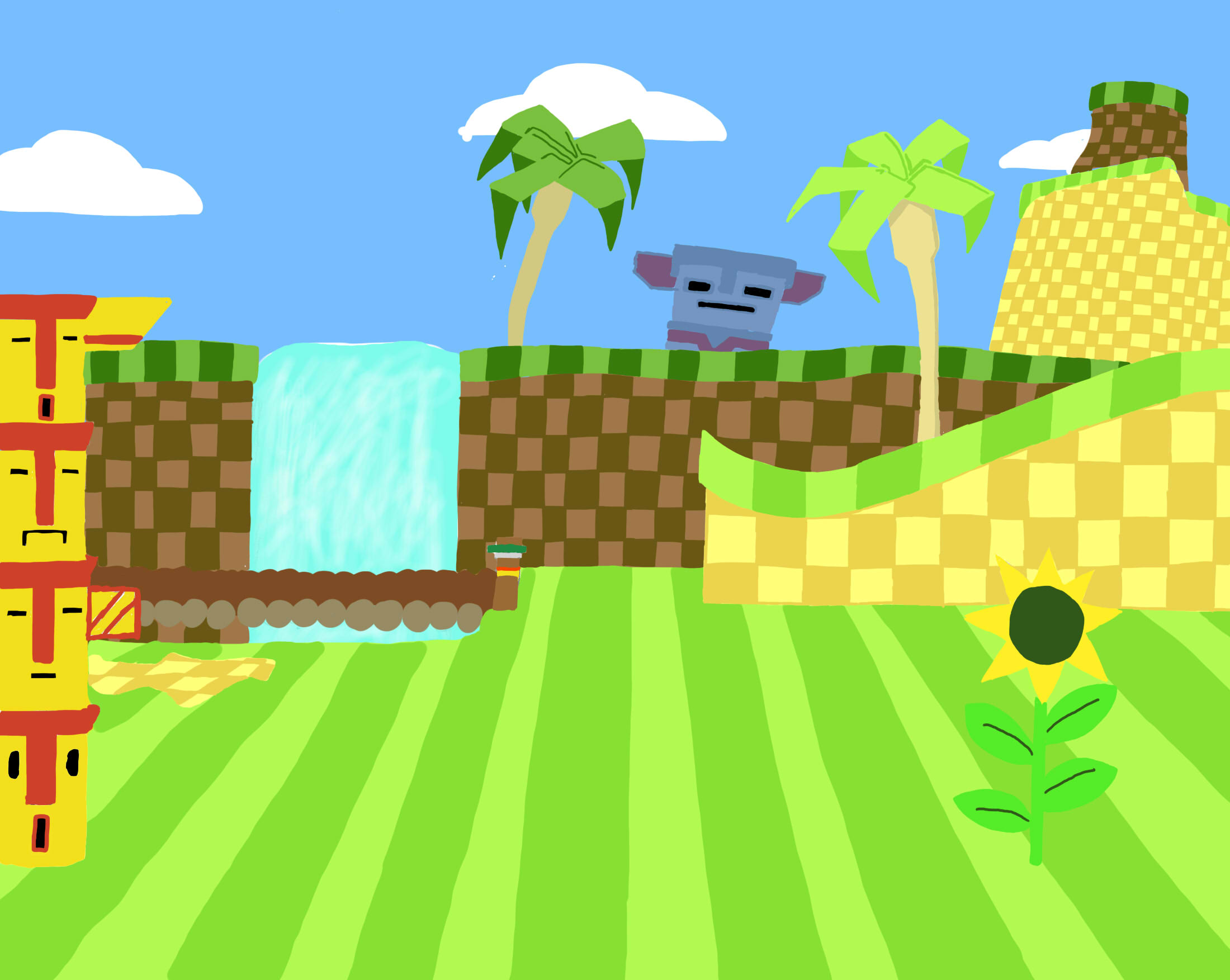 Green Hill Zone Background by MegaArtist923 on DeviantArt