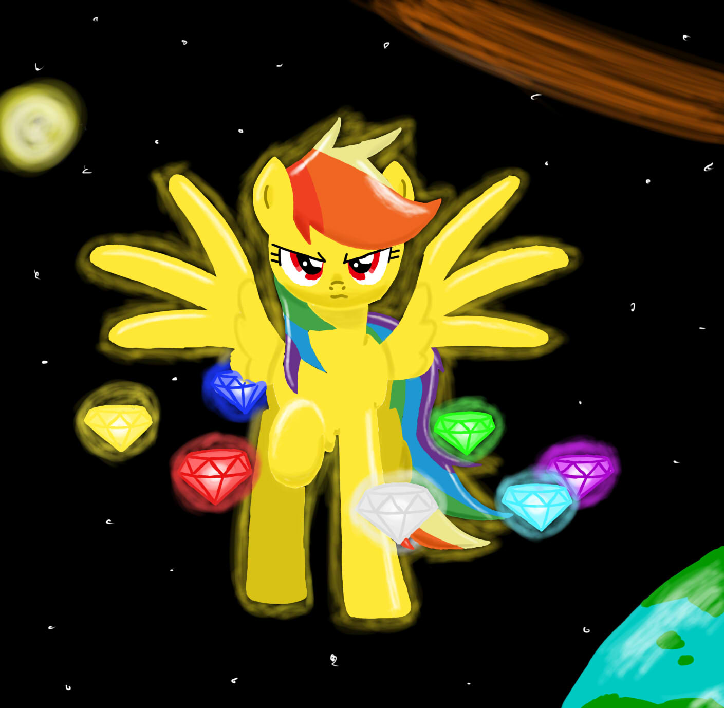 Chaos Rainbow Dash: Fastest Flier of Two Worlds