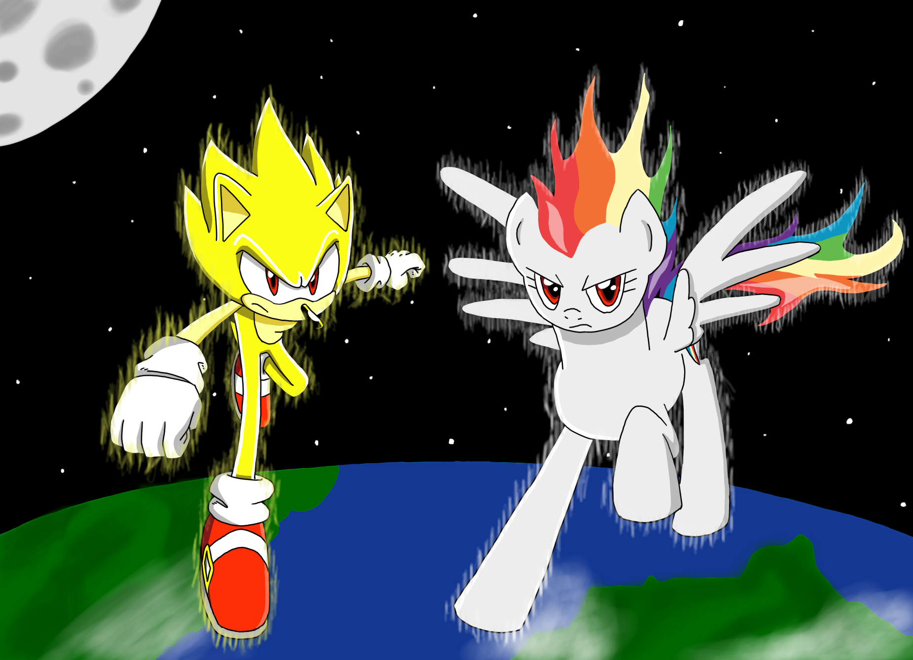 Super Sonic and Super Rainbow Dash: Super Warriors