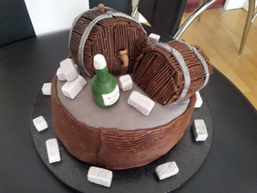 9th creation: Barrel cappuccino cake (1/2)