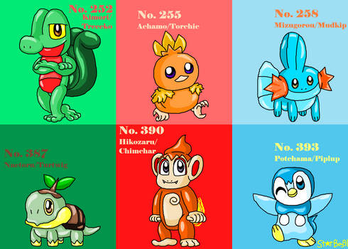 Hoenn and Sinnoh Starters