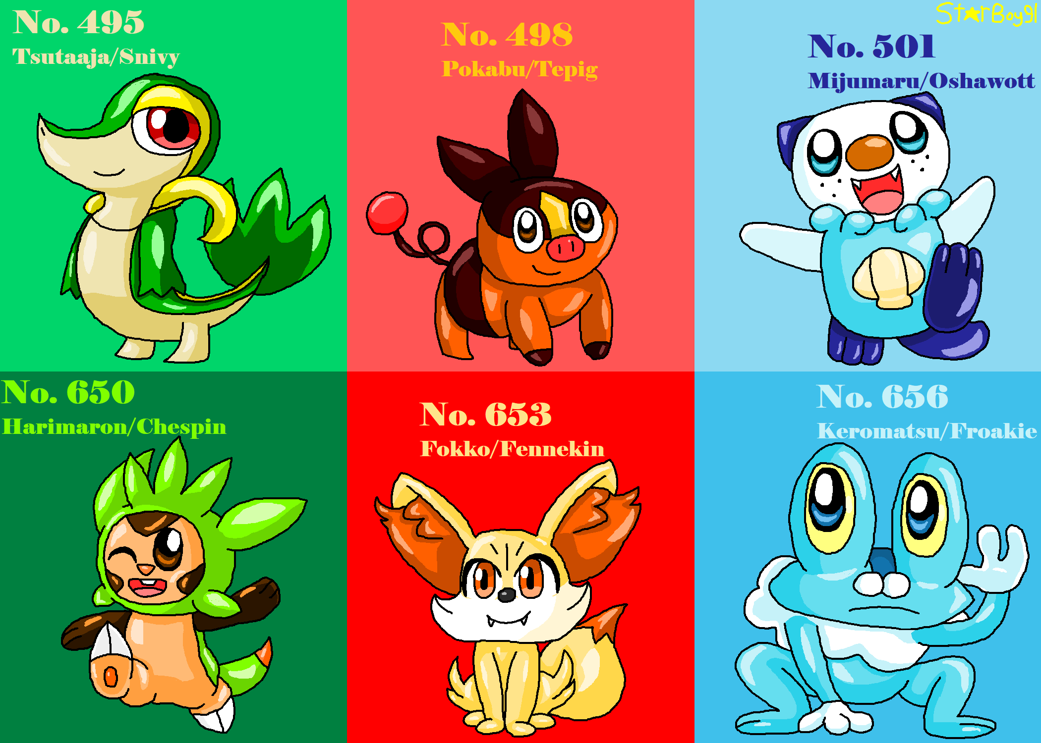 Unova Starters Variations! — Weasyl