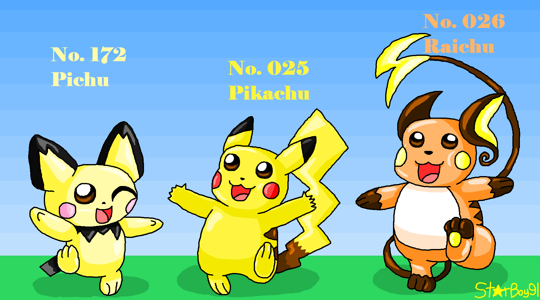 Pikachu Evolution Line by StarBoy91 on DeviantArt