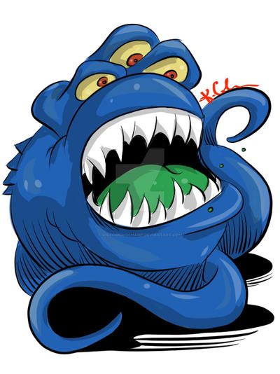 Blue Spring Monster Blue-monster by victorkingchamp on DeviantArt