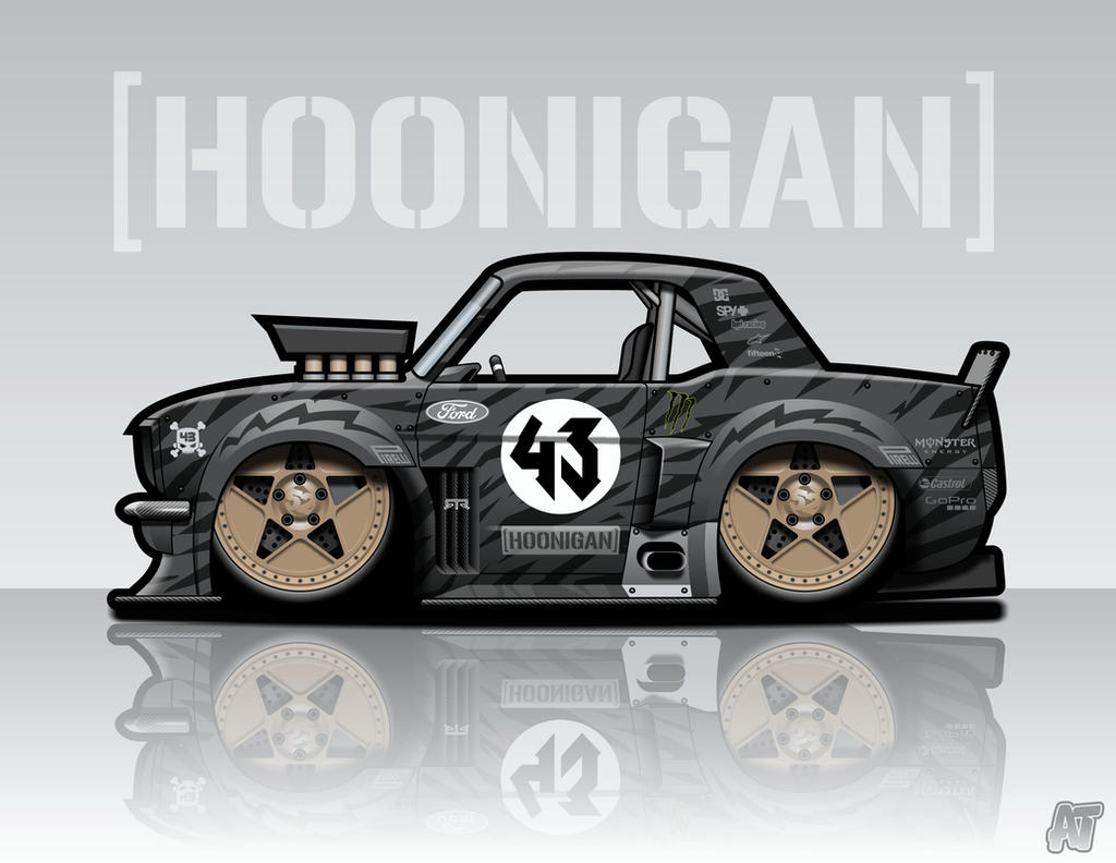 CARtoon - Hoonigan Hoonicorn v1 Mustang by atokarski on DeviantArt