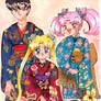 Sailor Family Kimono