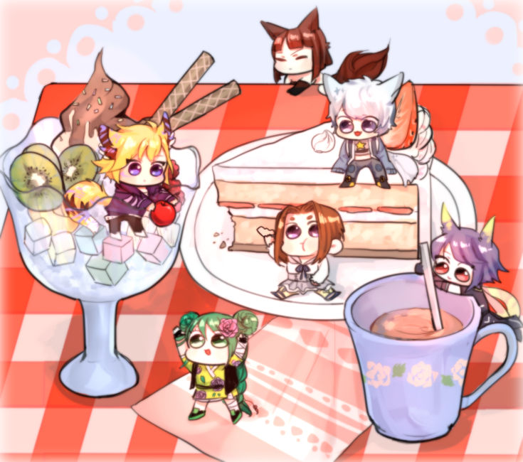 Picnic table full of chibis! by pposong on DeviantArt