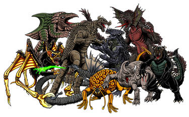 Anguirus Hodag Bullet Rust Monster Ratbatspider Ze