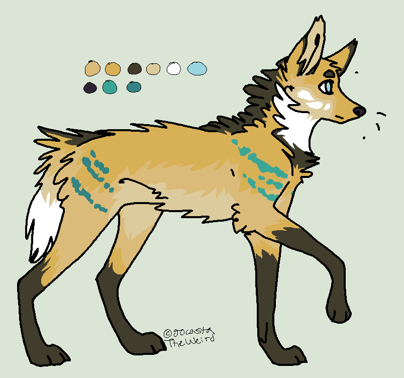 Maned wolf character