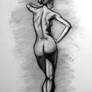 nude female chalk sketch 1