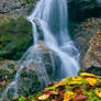 Autumn at waterfall
