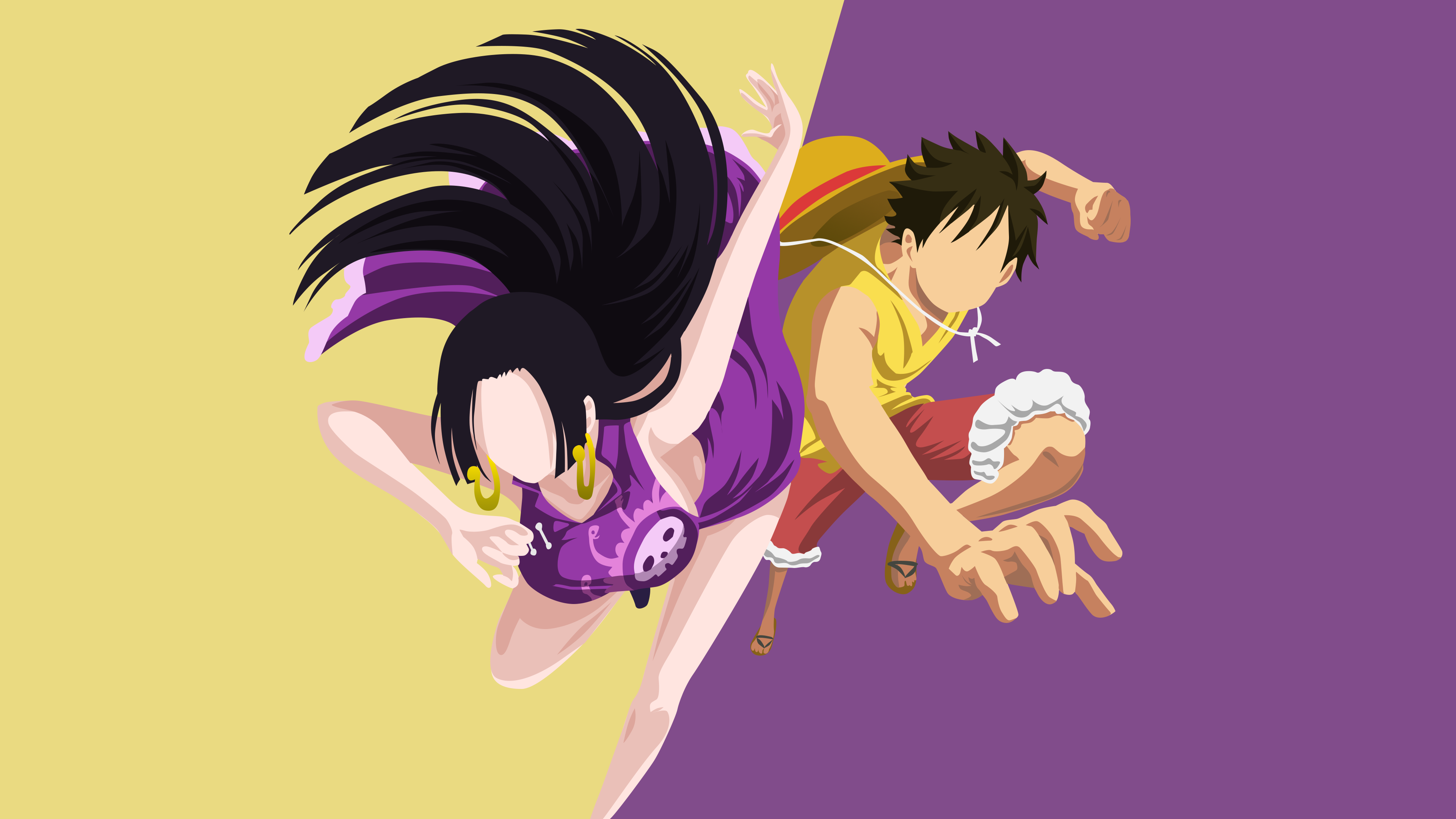 Luffy and Hancock(One Piece) Minimalist wallpaper by Aho1225 on DeviantArt Luffy and Hancock(One Piece) Minimalist wallpaper by Aho1225 on DeviantArt