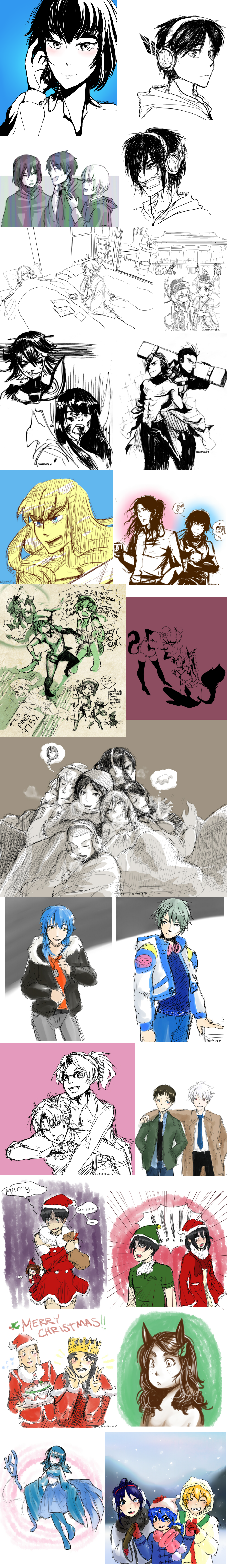 Original + fanart sketchdump 2