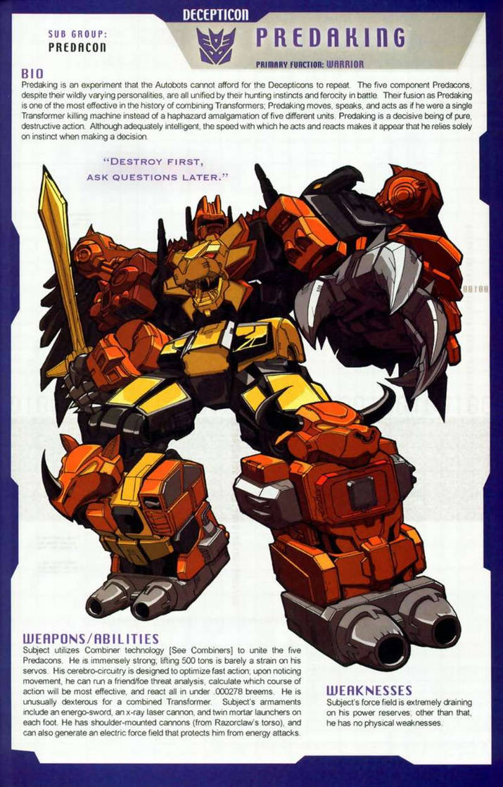Predacons Predaking by DarthScholz on DeviantArt