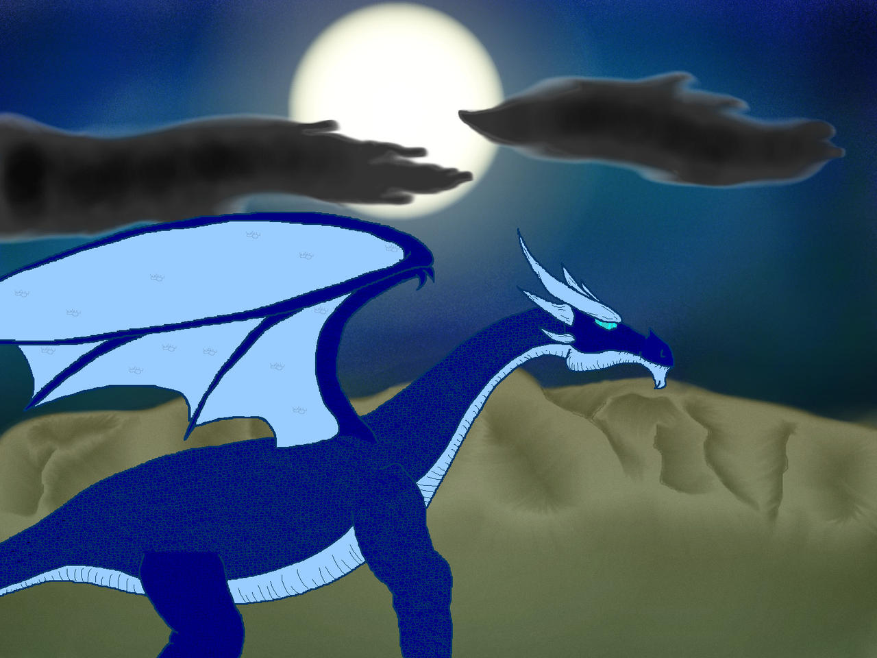 Beneath the Moonlight - Dragoniad WIP - Dragon