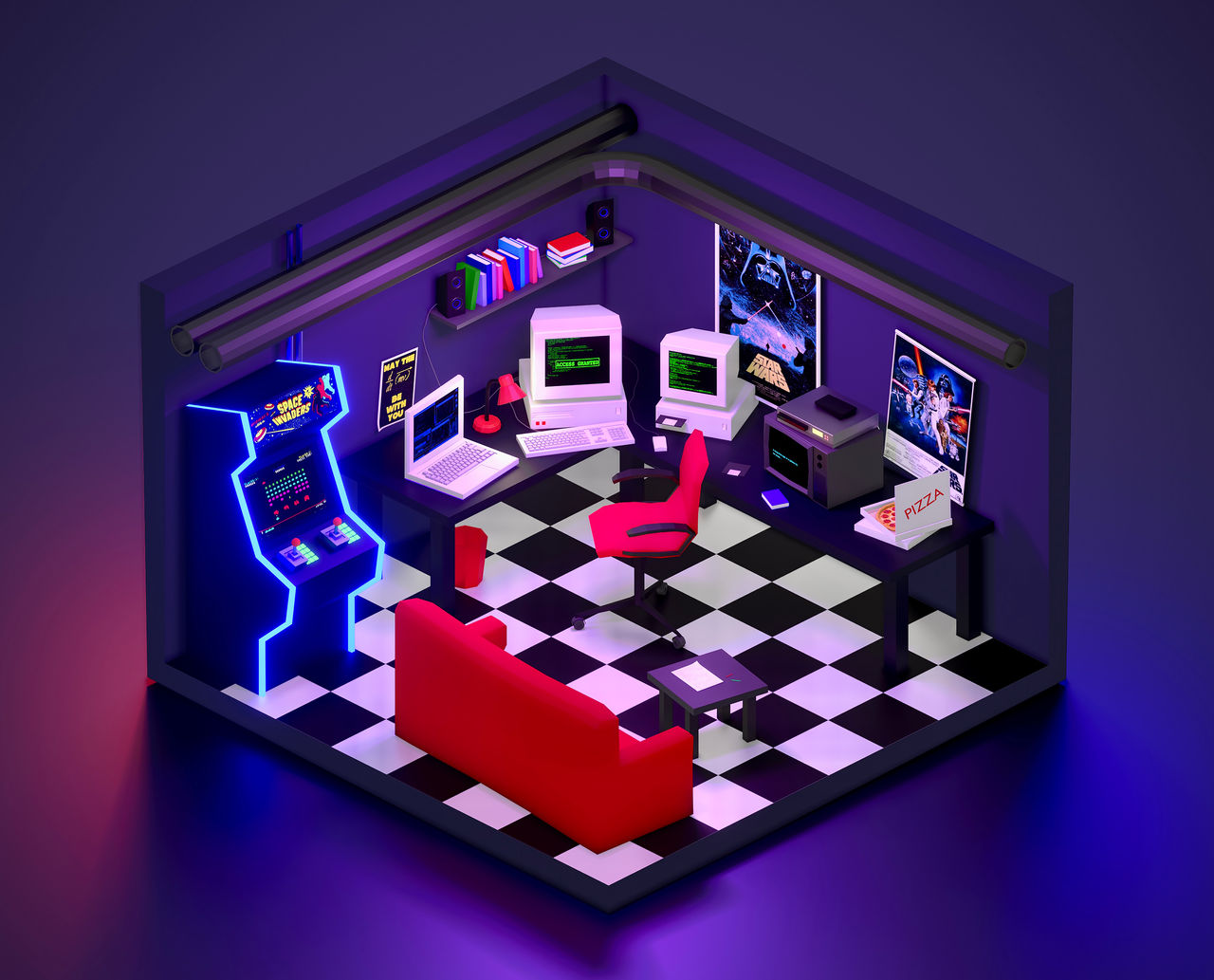 Hacker Room by u73d on DeviantArt