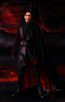 Kylo Ren on Mustafar