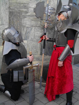 Fasching 2015 Cardboard knight and mage 2