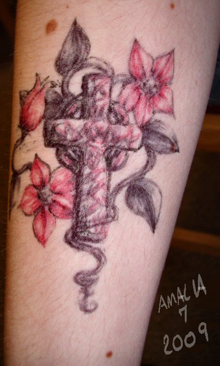 flowered cross