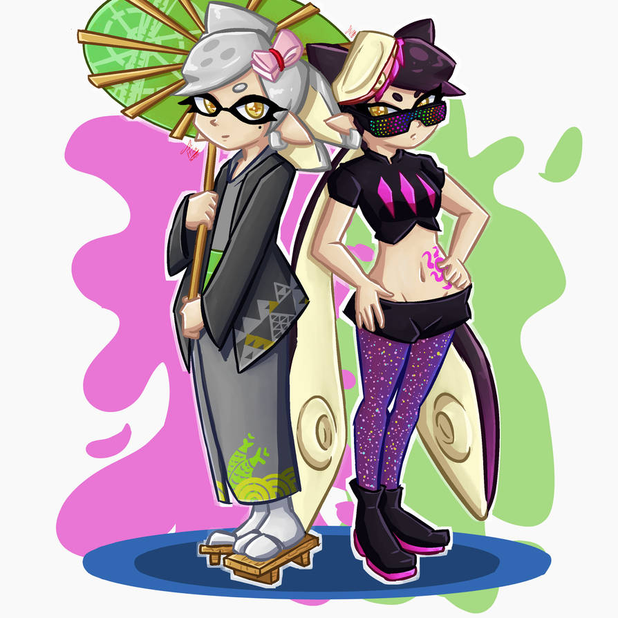 Callie and Marie, Splatoon 2, FanArt. by Dafterthebigdrawer on DeviantArt