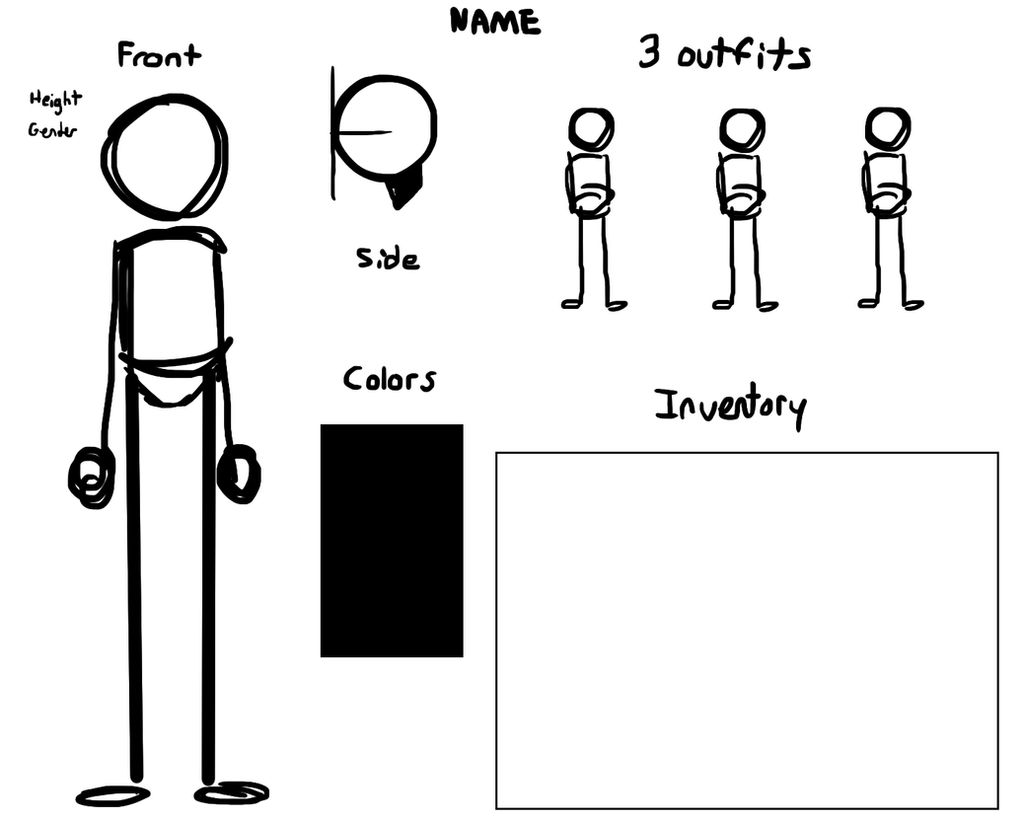 Character Design Templete Character Template by GoatMomther on DeviantArt