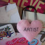 ARTIST heart home decor plushie - FOR SALE!