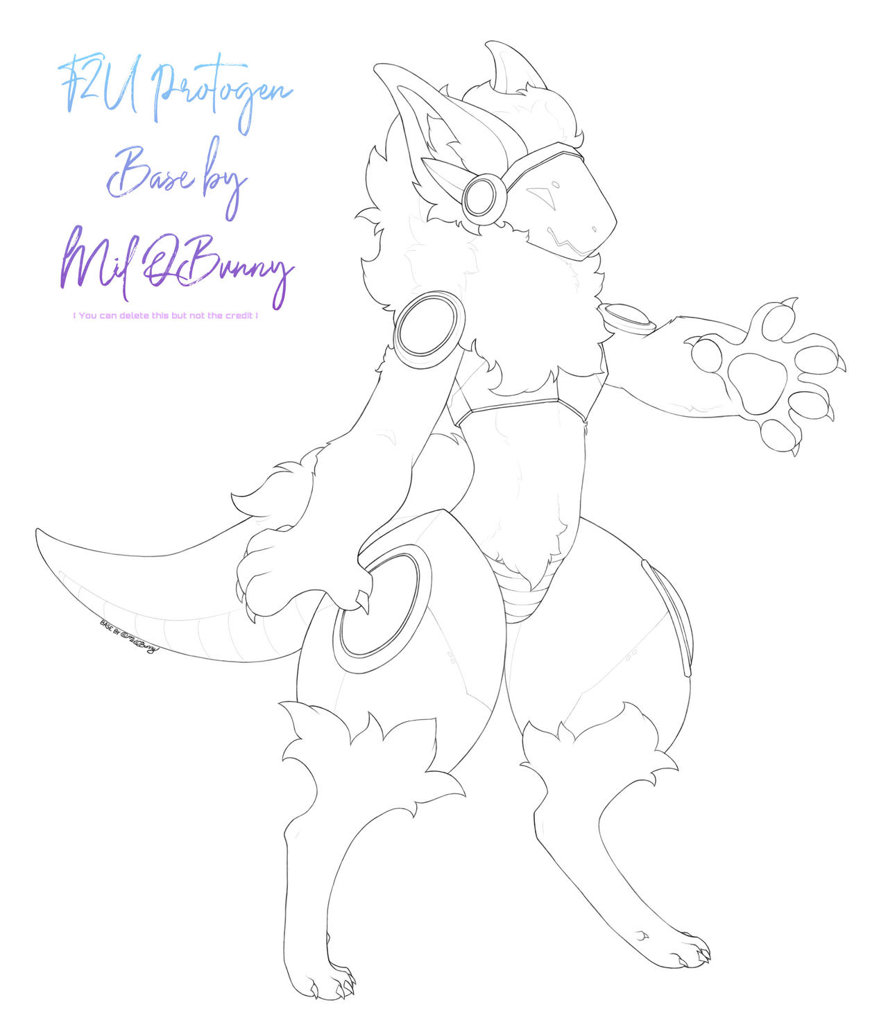 Protogen Layout Free to use Protogen Base by MilQBunny on DeviantArt