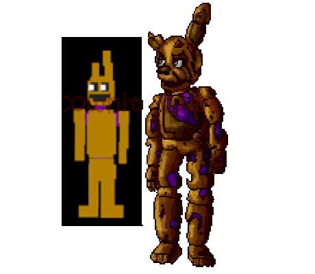 FNAF 3 - Springtrap/Purple Guy Sprite Remake by Julynnx on DeviantArt