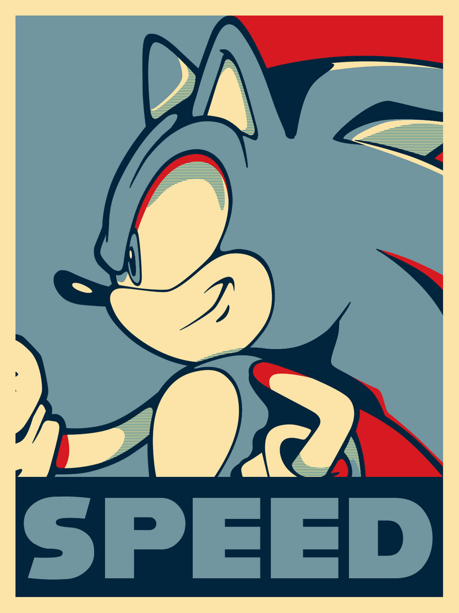 Sonic Gets It Done With Speed -Political Poster-