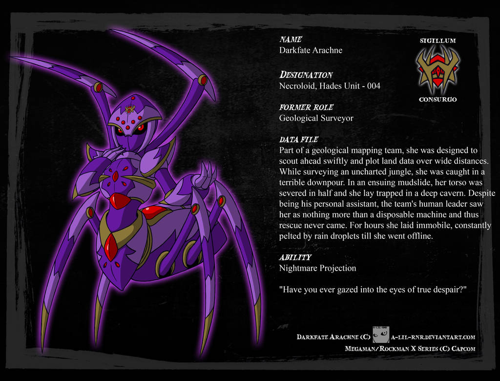 Hades Unit 004 Darkfate Arachne by ALilRnR on DeviantArt