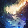 daily speedpaint 83 - sea cave (video)