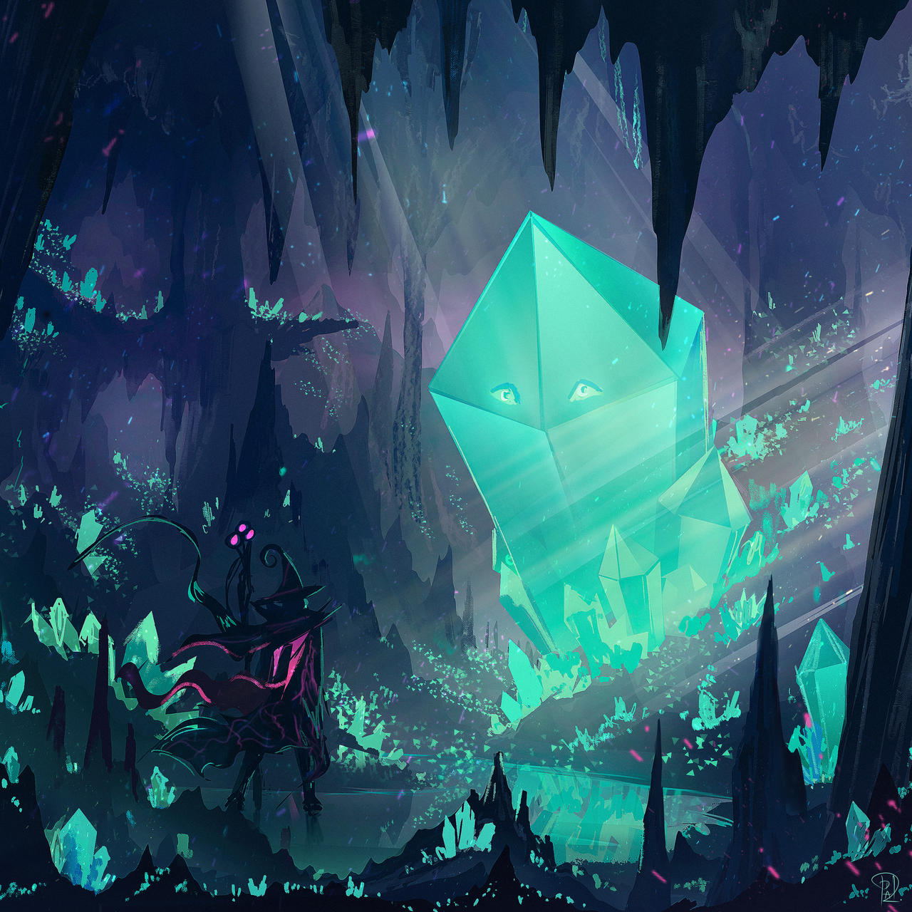 Crystal flowers in the hidden cave by rineJourney on DeviantArt