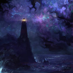 Lighthouse in the dark times by DaiSanVisART