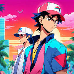 Kukui and Ash Miami Vice by AmourNascarLover9225