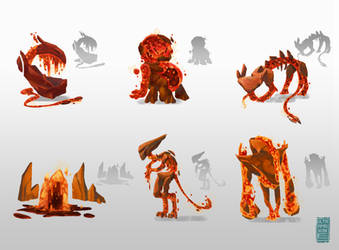 red biom creatures