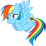 Rainbow dash cowering vector