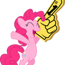 Pinkie pie cheering with glove