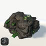 Ore green 3d model low poly