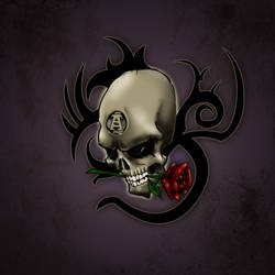 Skull and rose 2